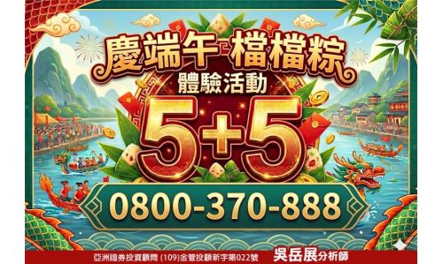 吳岳展分析師【慶端午 檔檔粽】專案